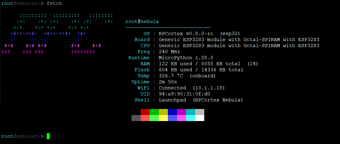 RPCortex fetch on ESP32-S3